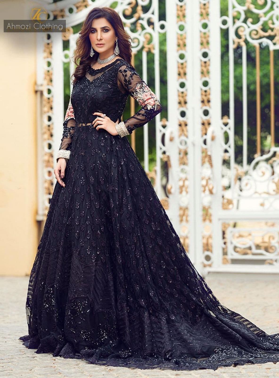 Zainab Chottani Net Maxi-Bridal Suits-Replica Zone