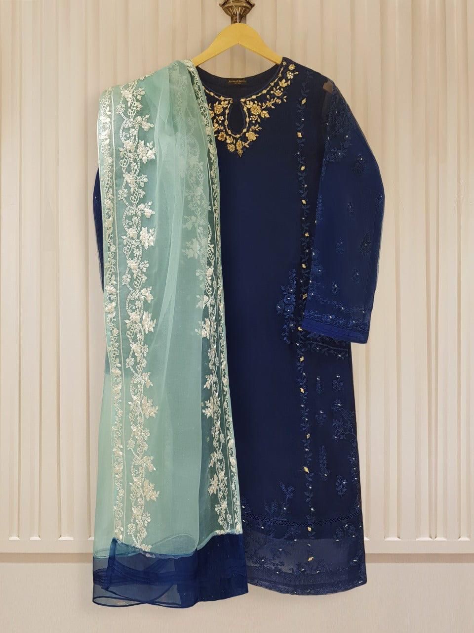 Shop Agha Noor Organza Suit - Elegant and Affordable