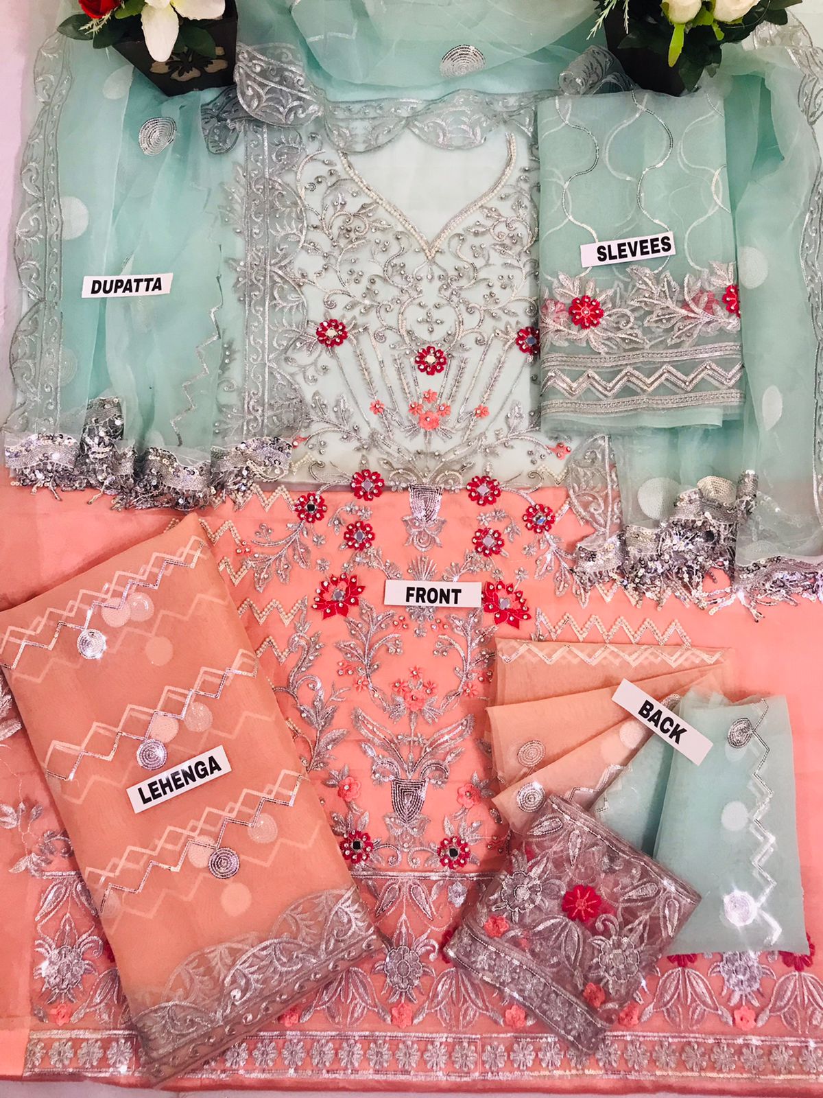 Emaan Adeel Organza Bridal Suit-Bridal Suits-Replica Zone
