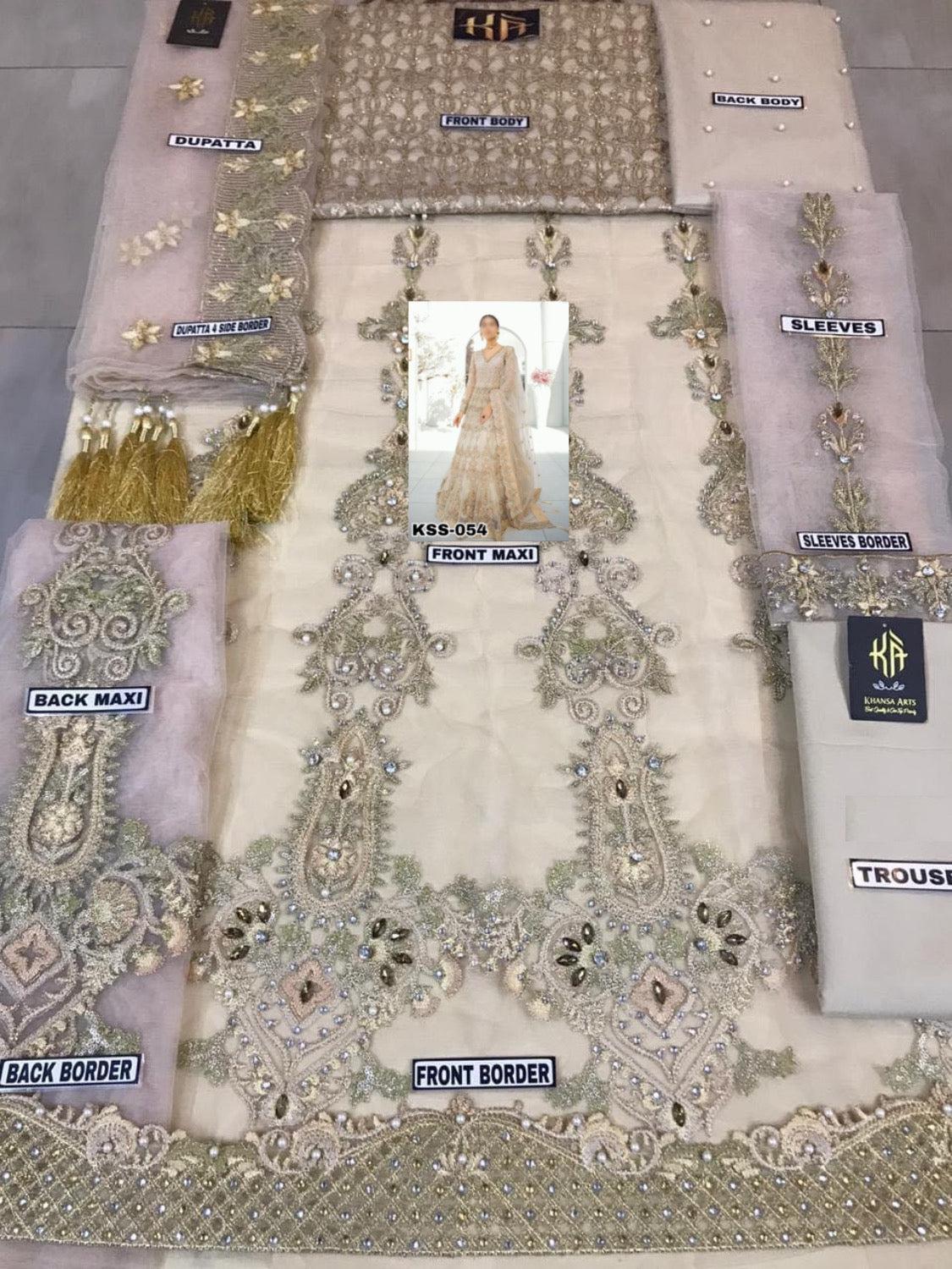 Akbar Aslam Net Bridal Suit-Bridal Suits-Replica Zone