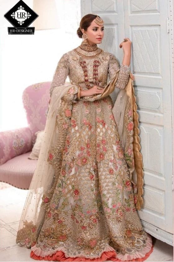 Asifa Nabeel Organza Frock-Bridal Suits-Replica Zone