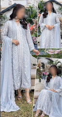 Azure Chiffon Suit-Replica Suits-Replica Zone