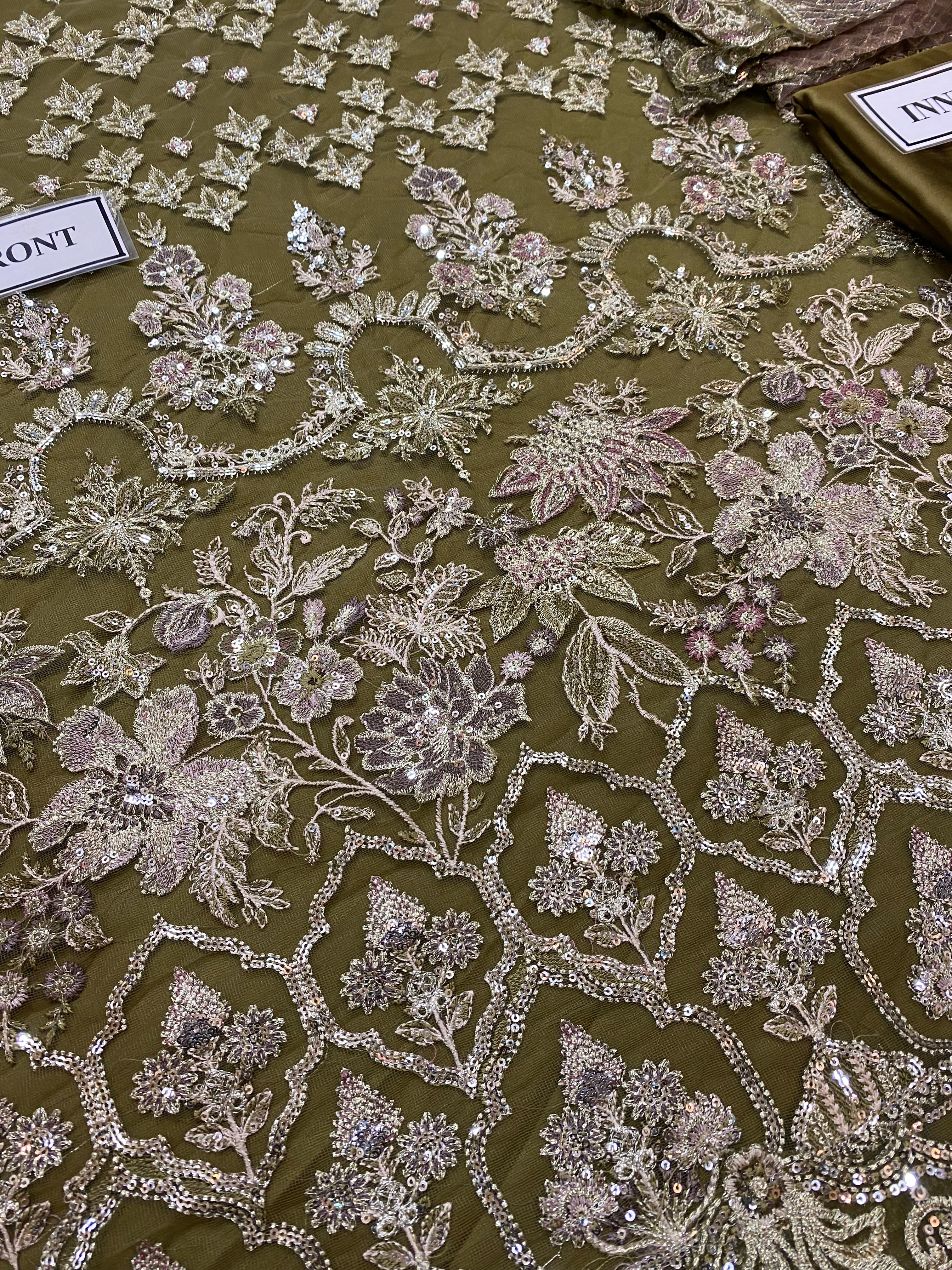 Baroque Net Frock-Bridal Suits-Replica Zone