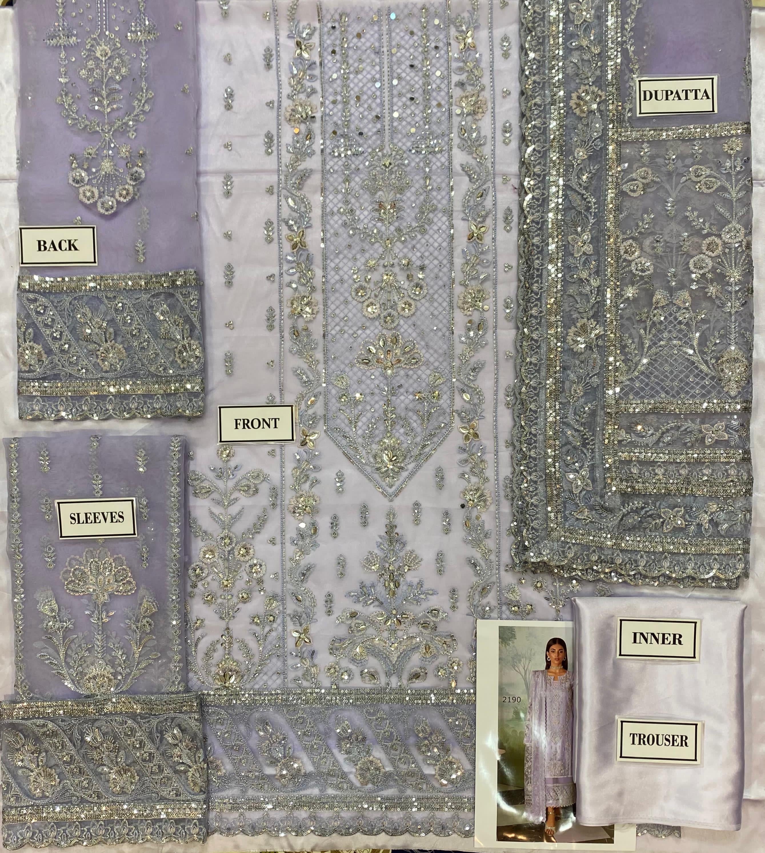 Gulaal Organza Suit-Replica Suits-Replica Zone