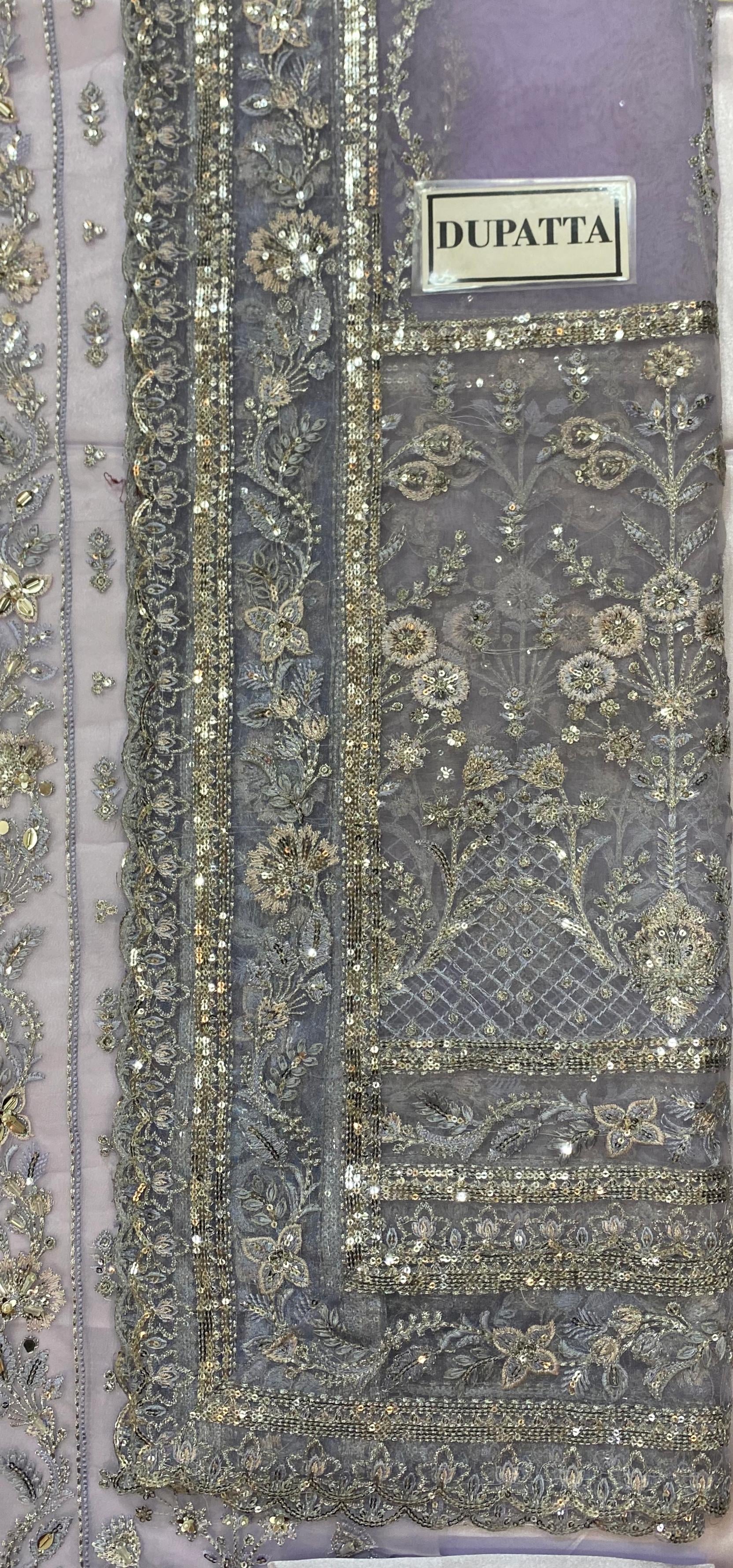 Gulaal Organza Suit-Replica Suits-Replica Zone