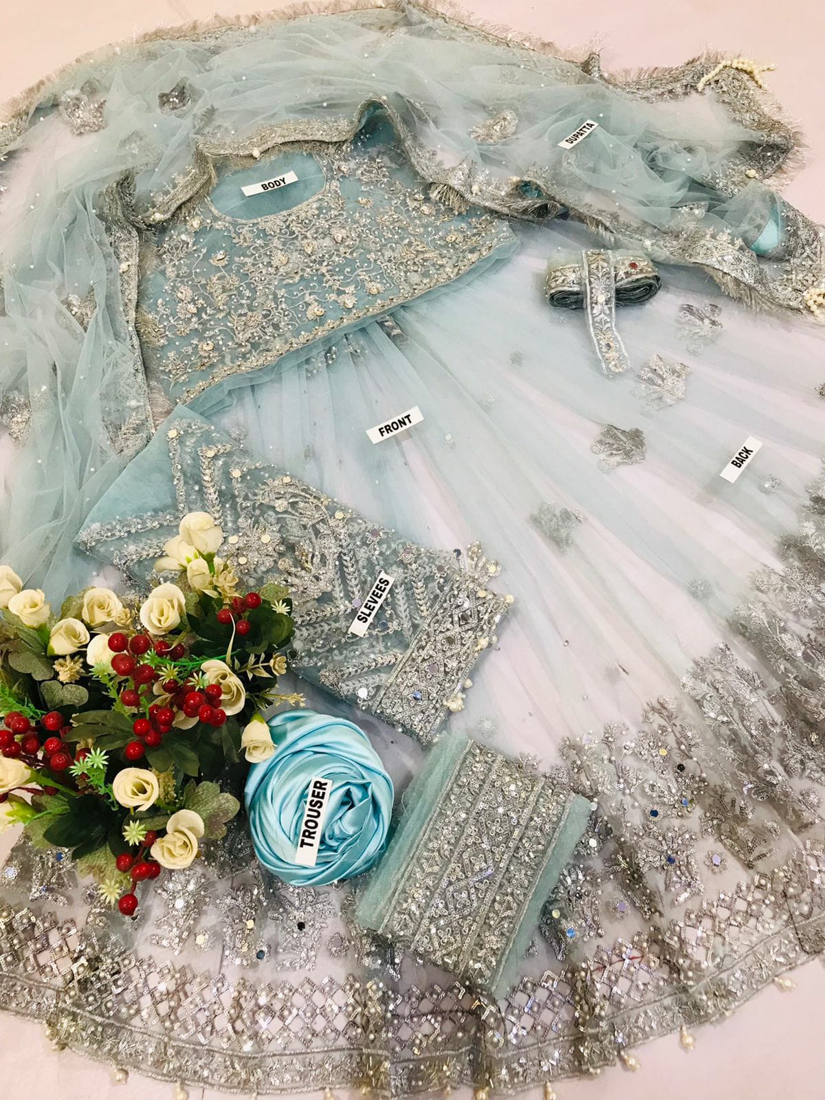 Kashees Net Bridal Suit-Bridal Suits-Replica Zone