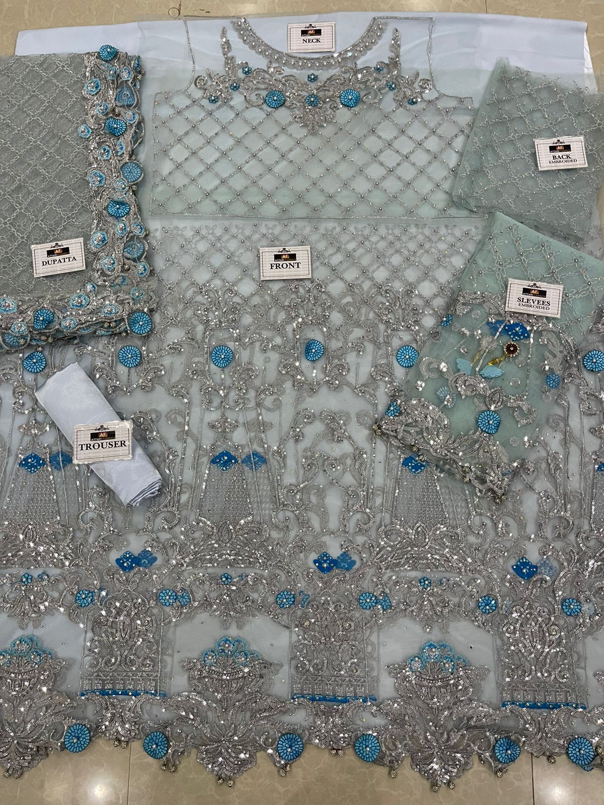 Maria B Net Bridal Suit-Bridal Suits-Replica Zone