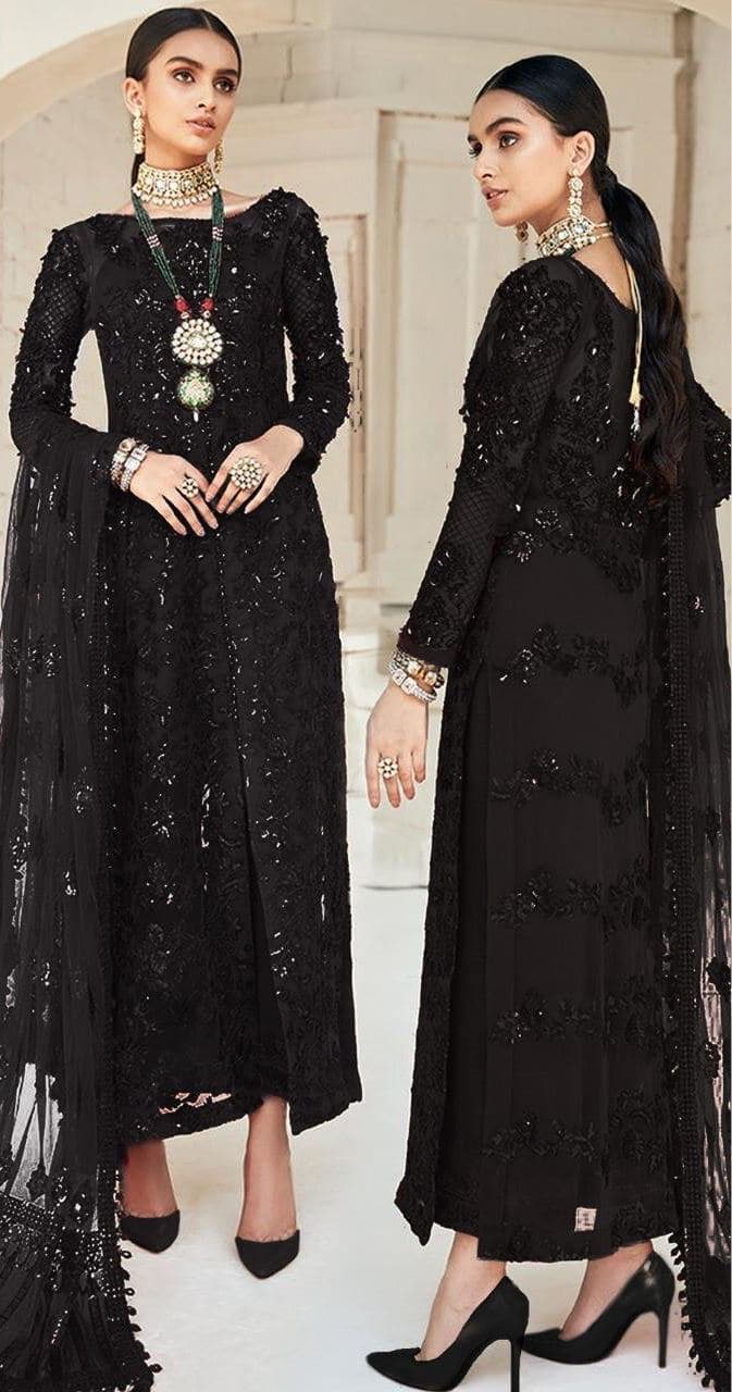 Black Net Suit | Pakistani Party Wear Dresses | Pakistani party wear dresses,  Pakistani dresses, Pakistani dress design