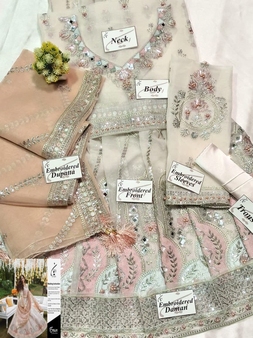 Maryams Organza Bridal Suit-Bridal Suits-Replica Zone