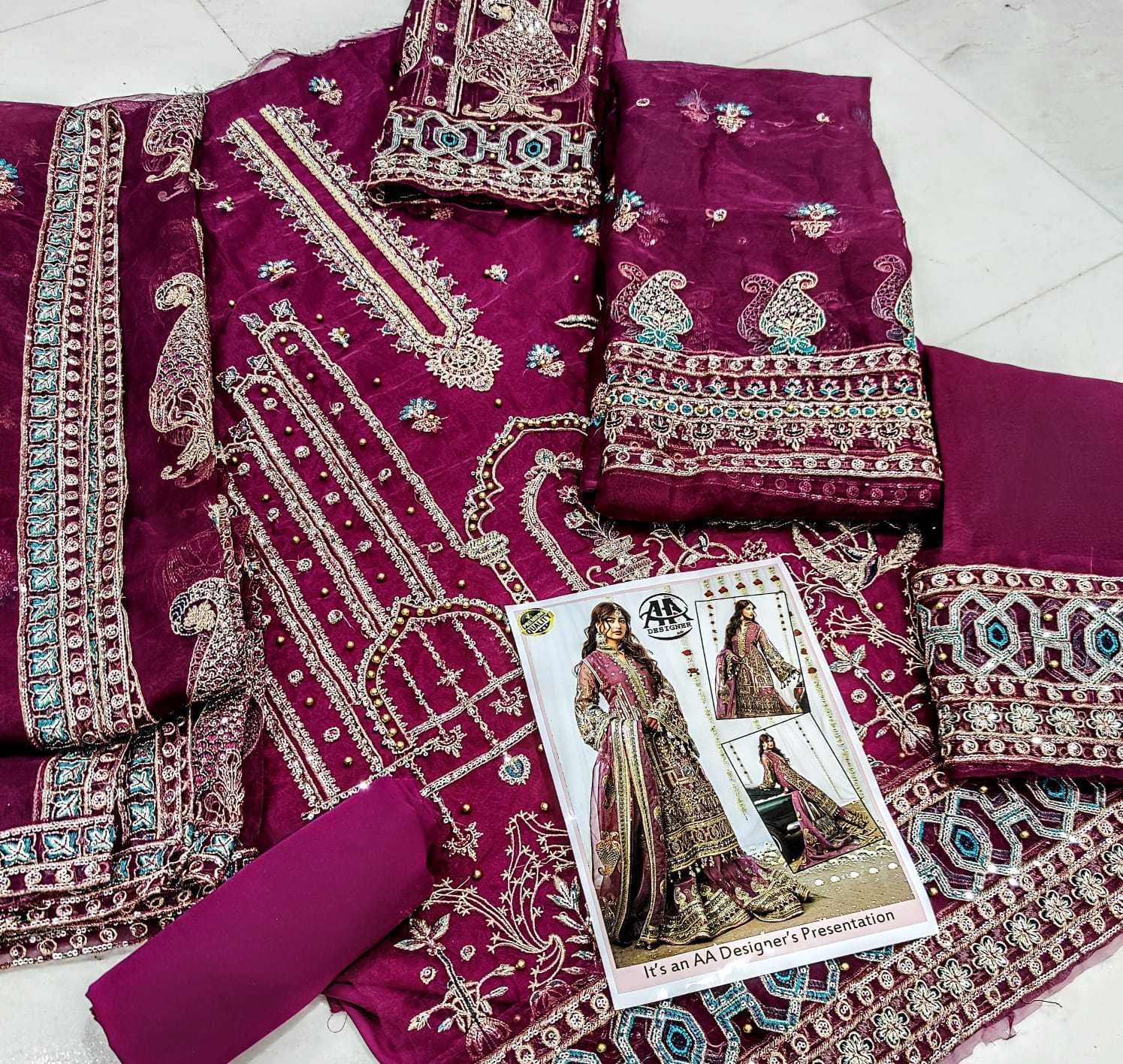 Mohsin Naveed Organza Bridal Suit-Bridal Suits-Replica Zone