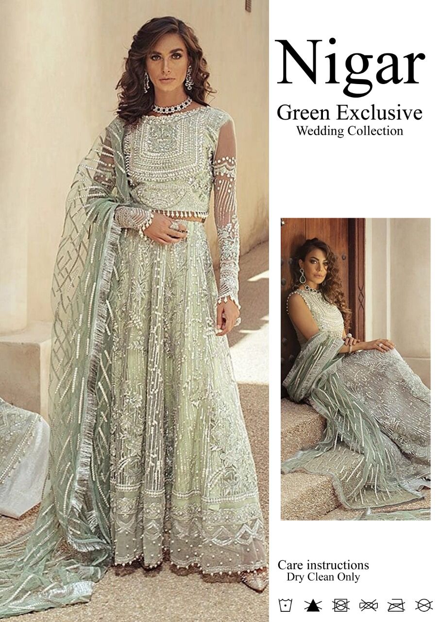 Nigar Net Frock-Bridal Suits-Replica Zone