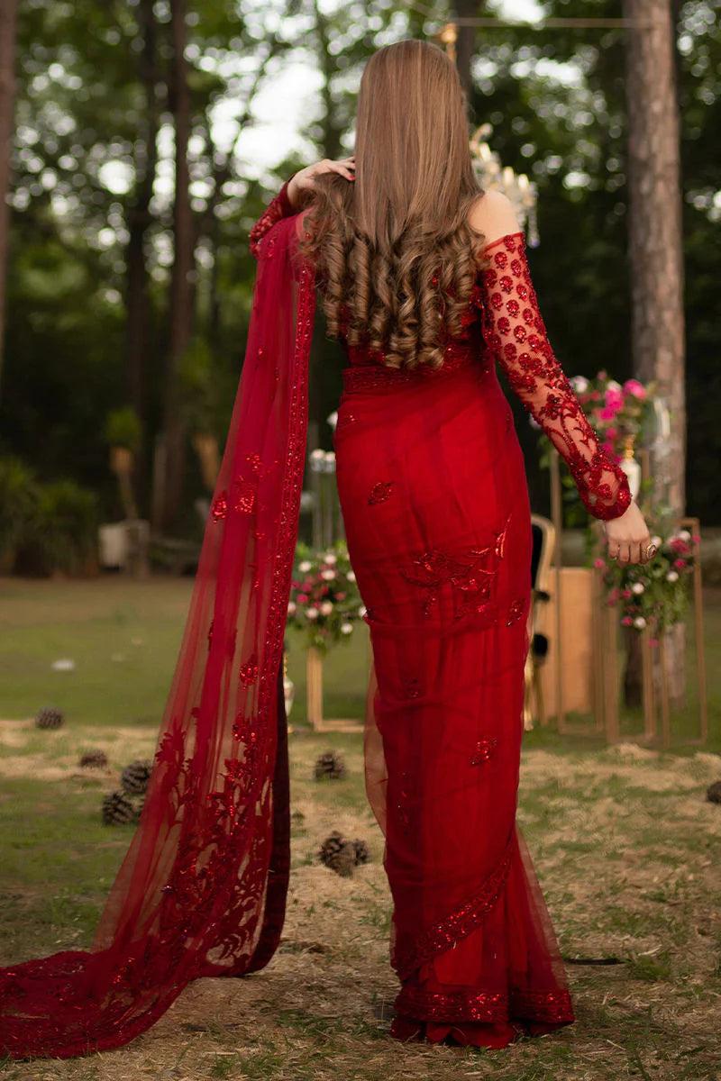 Shazia Kiyani Net Saaree-Bridal Suits-Replica Zone