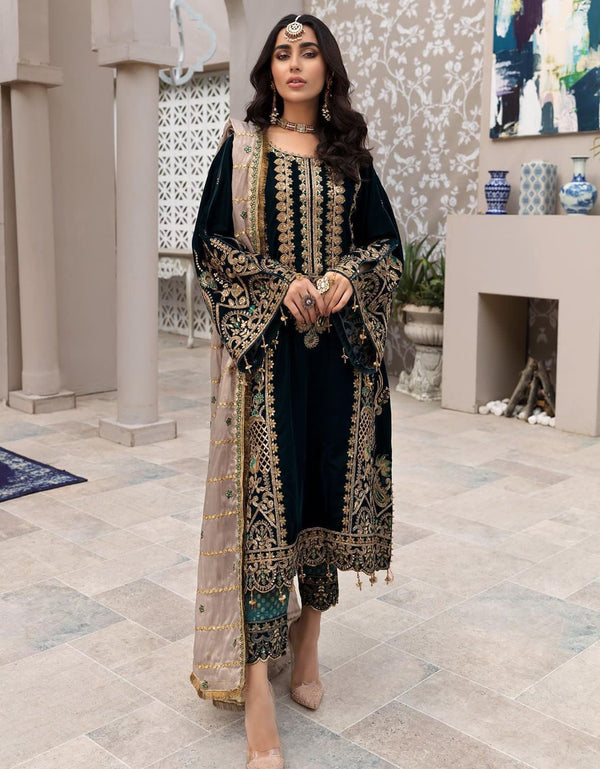 Emaan Adeel Velvet Suit