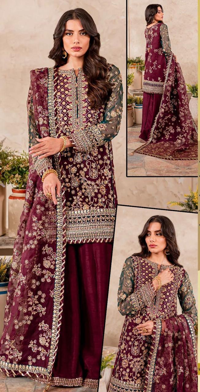 Zainab Chottani Organza Bridal Suit-Bridal Suits-Replica Zone