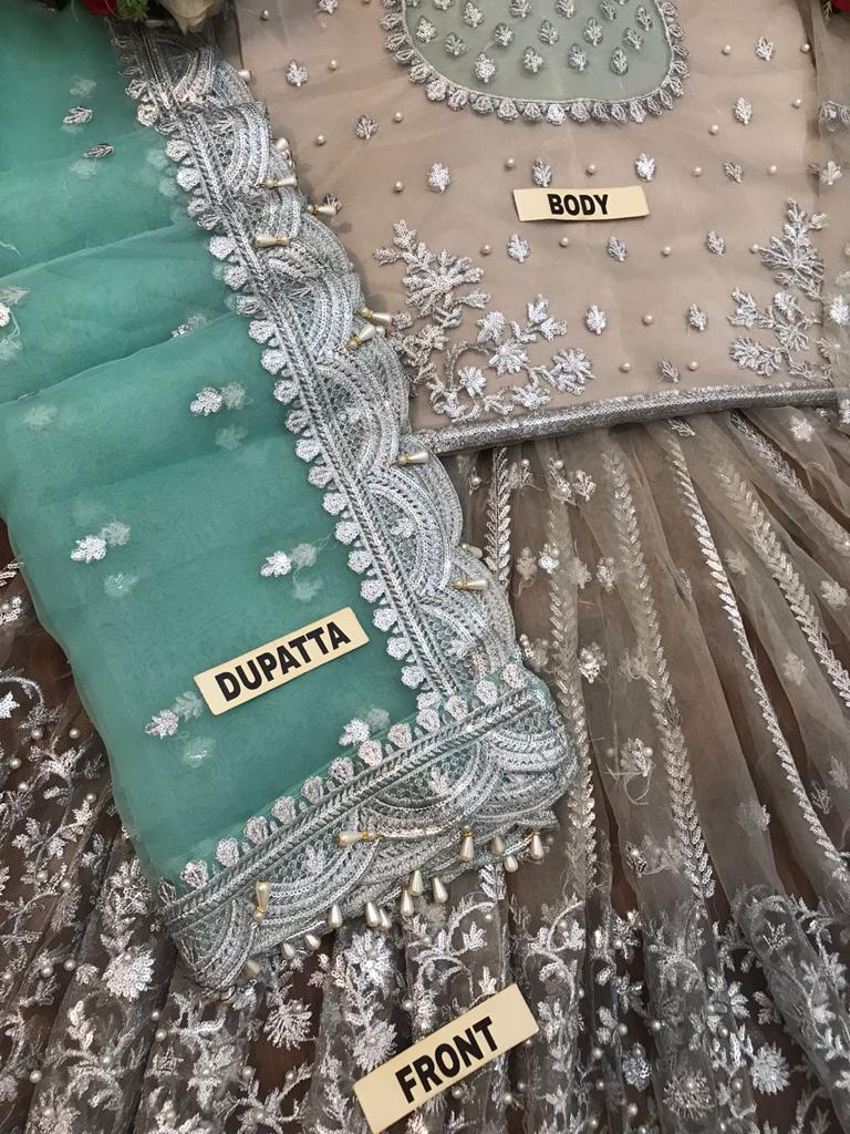 Zainab Chottani Net Maxi-Bridal Suits-Replica Zone