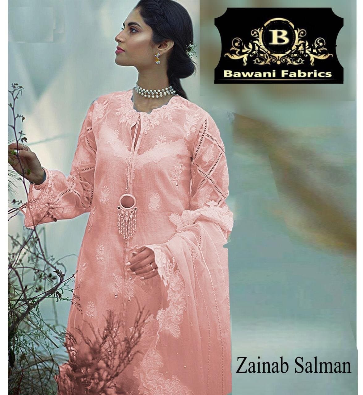 Zainab Salman Organza Suit-Replica Suits-Replica Zone