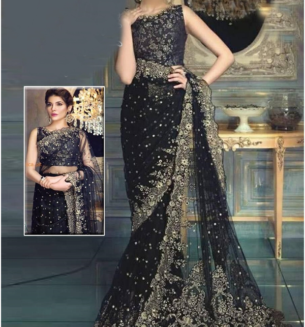 Aayra Chiffon Saree-Bridal Suits-Replica Zone