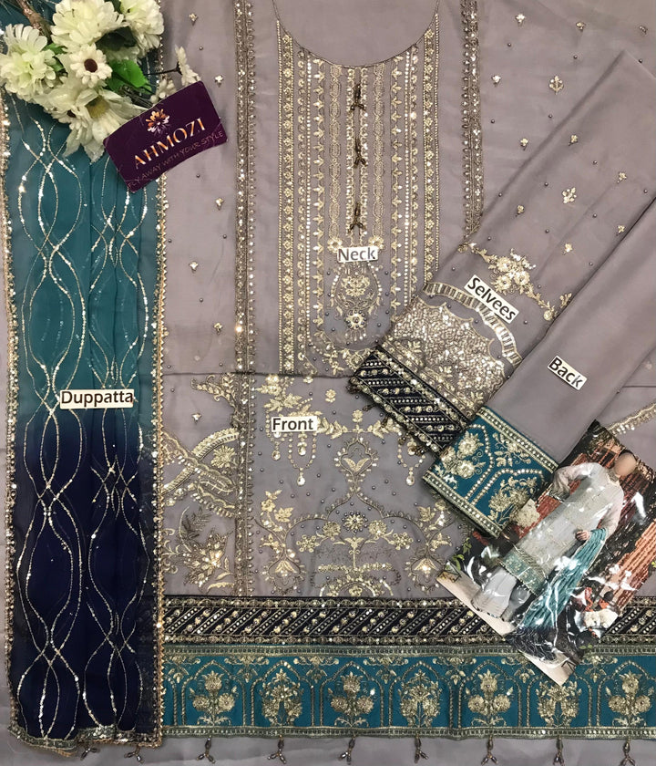 Adan Libas Chiffon Suit-Replica Suits-Replica Zone