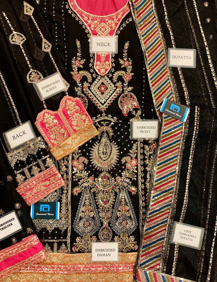 Adan Libas Chiffon Suit-Replica Suits-Replica Zone