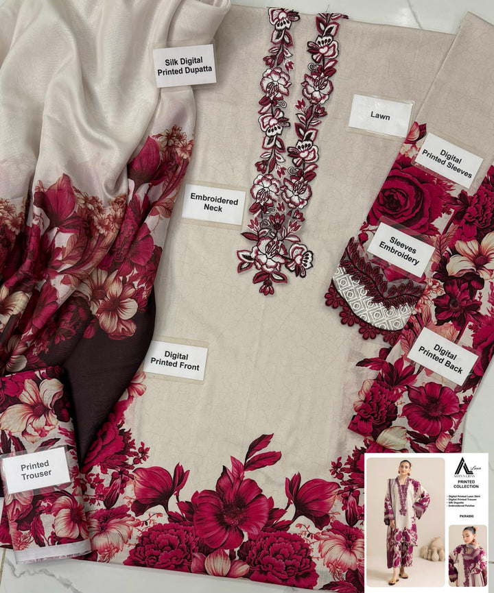 Adan Libas Lawn Suit-Lawn Suits-Replica Zone