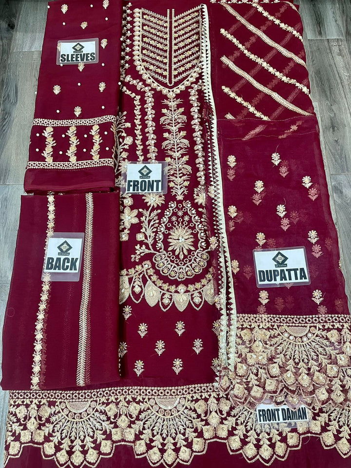 Afrozeh Chiffon Suit-Replica Suits-Replica Zone