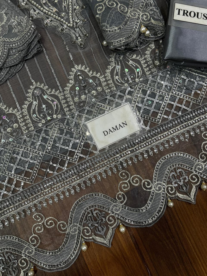 Afrozeh Chiffon Suit-Replica Suits-Replica Zone