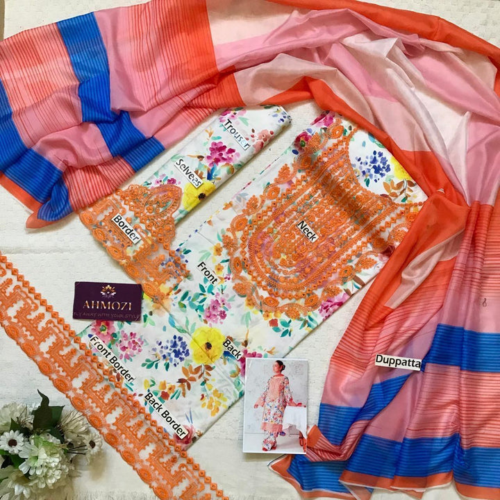 Afrozeh Lawn Suit-Lawn Suits-Replica Zone