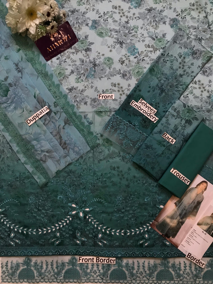 Afrozeh Lawn Suit-Lawn Suits-Replica Zone