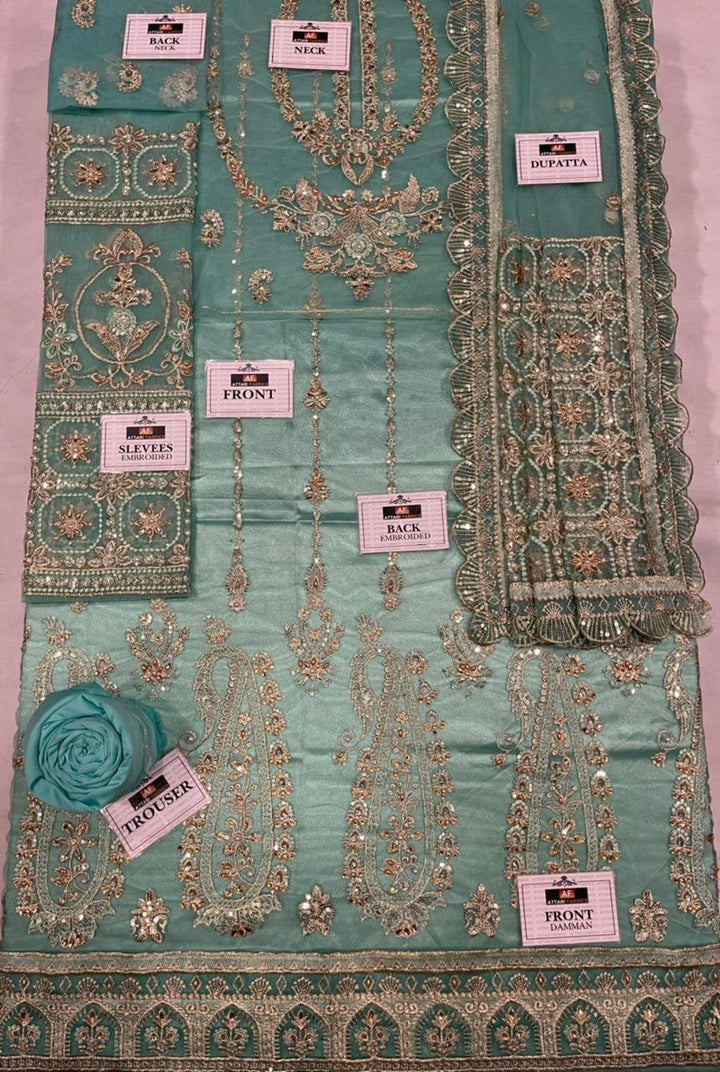 Afrozeh Net Maxi-Bridal Suits-Replica Zone