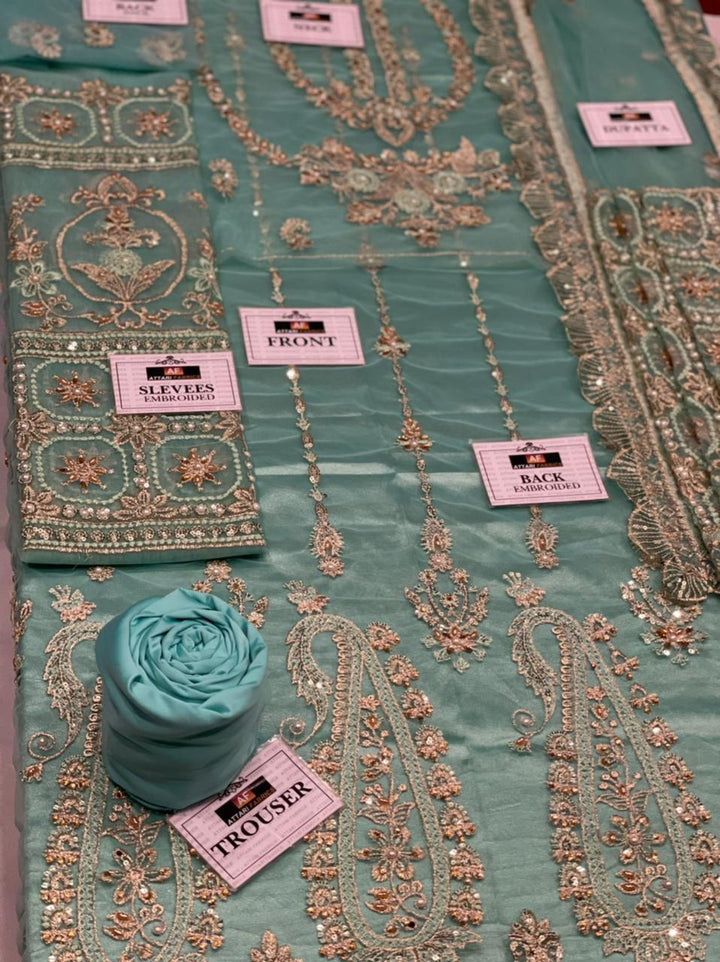Afrozeh Net Maxi-Bridal Suits-Replica Zone