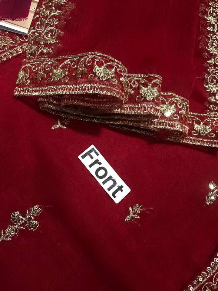 Agha Noor Chiffon Suit-Replica Suits-Replica Zone