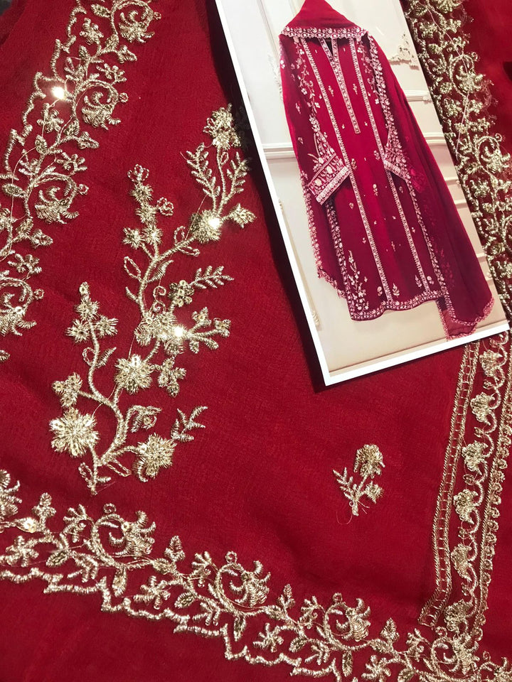 Agha Noor Chiffon Suit-Replica Suits-Replica Zone