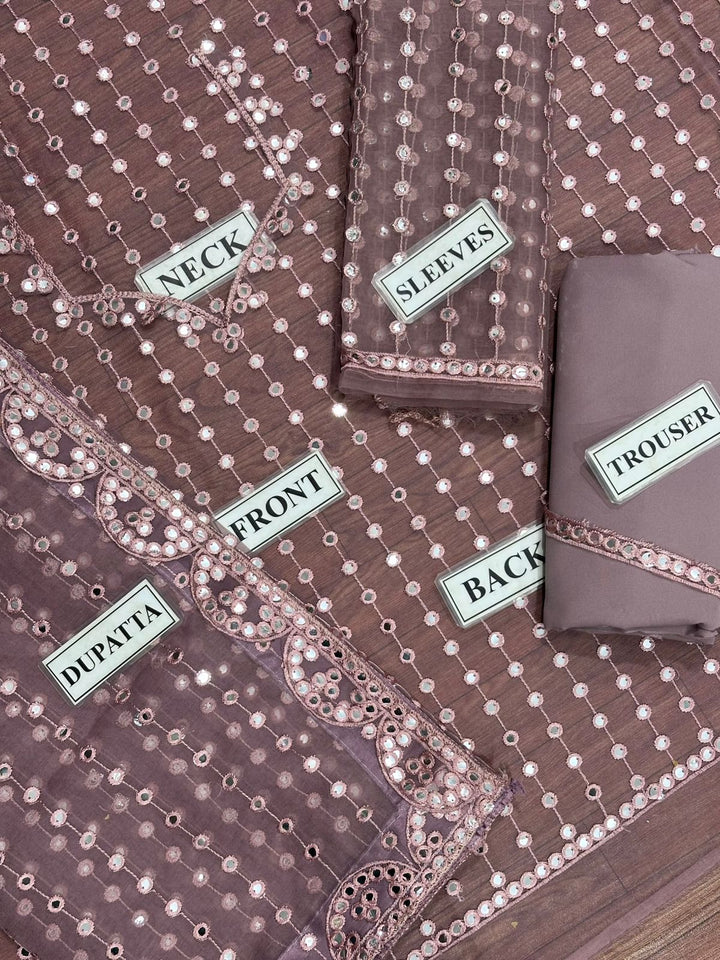 Agha Noor Organza Suit-Replica Suits-Replica Zone