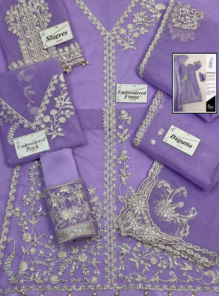 Agha Noor Organza Suit-Replica Suits-Replica Zone