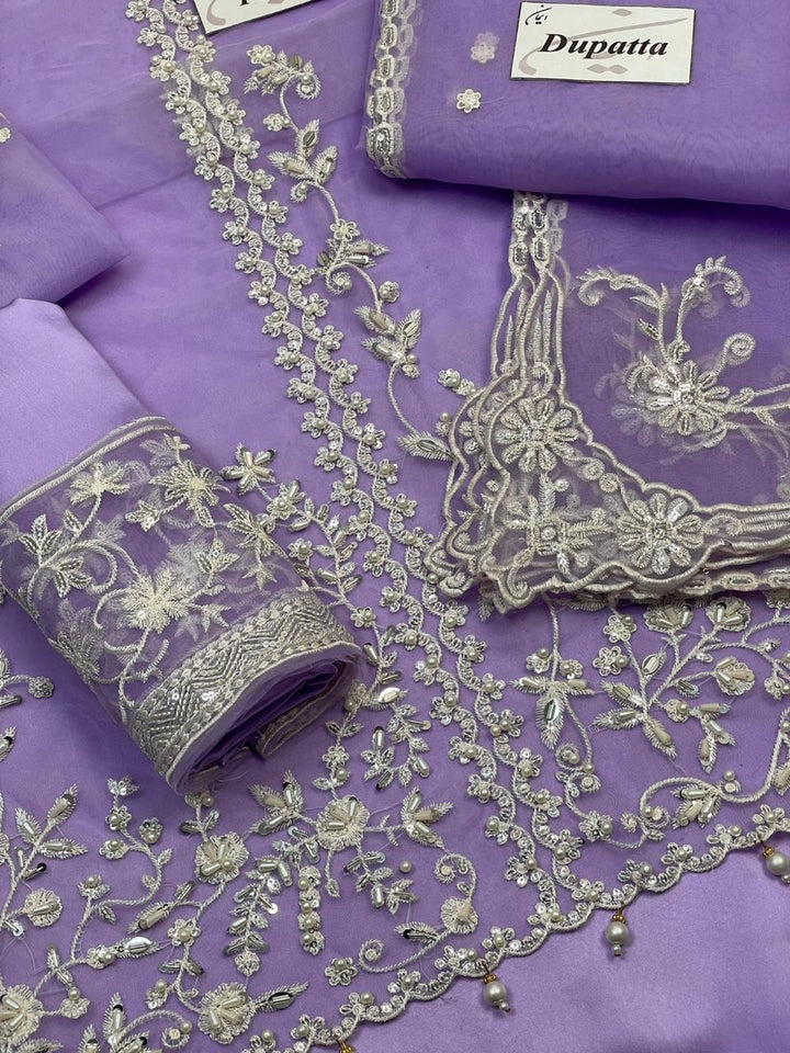 Agha Noor Organza Suit-Replica Suits-Replica Zone