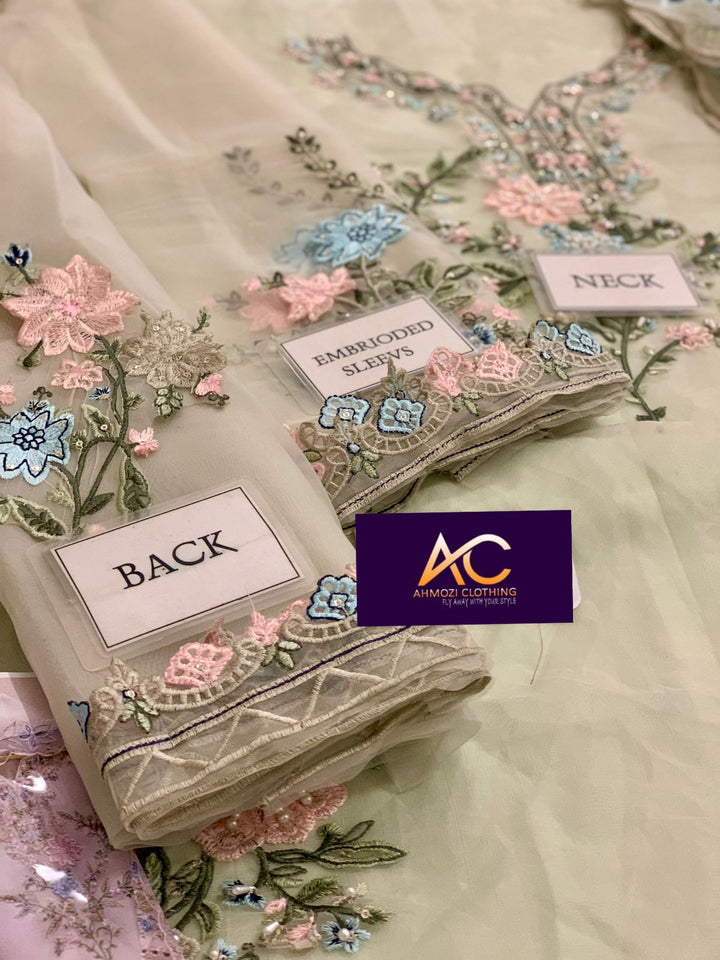 Agha Noor Organza Suit-Replica Suits-Replica Zone