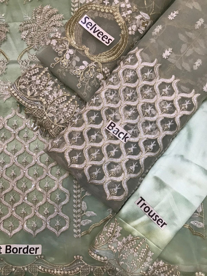 Agha Noor Organza Suit-Replica Suits-Replica Zone