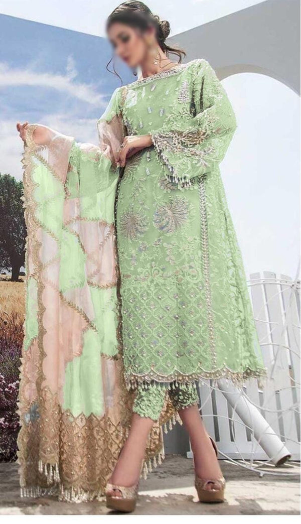 Agha Noor Organza Suit-Replica Suits-Replica Zone