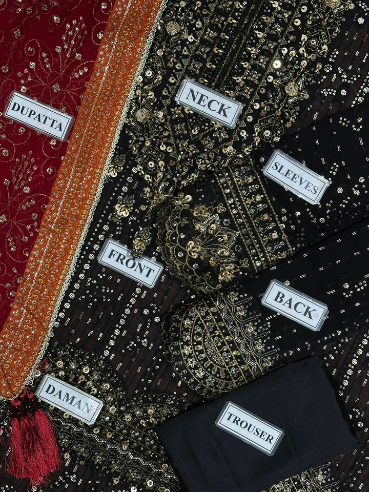 Aik Atelier Chiffon Frock-Bridal Suits-Replica Zone