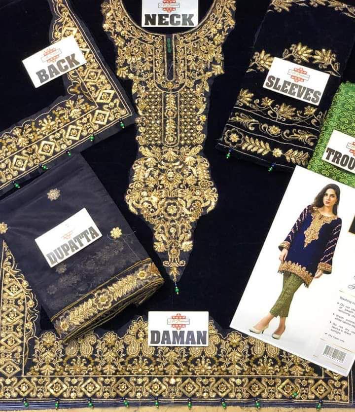 Aisha Imran Velvet Suit-Replica Suits-Replica Zone