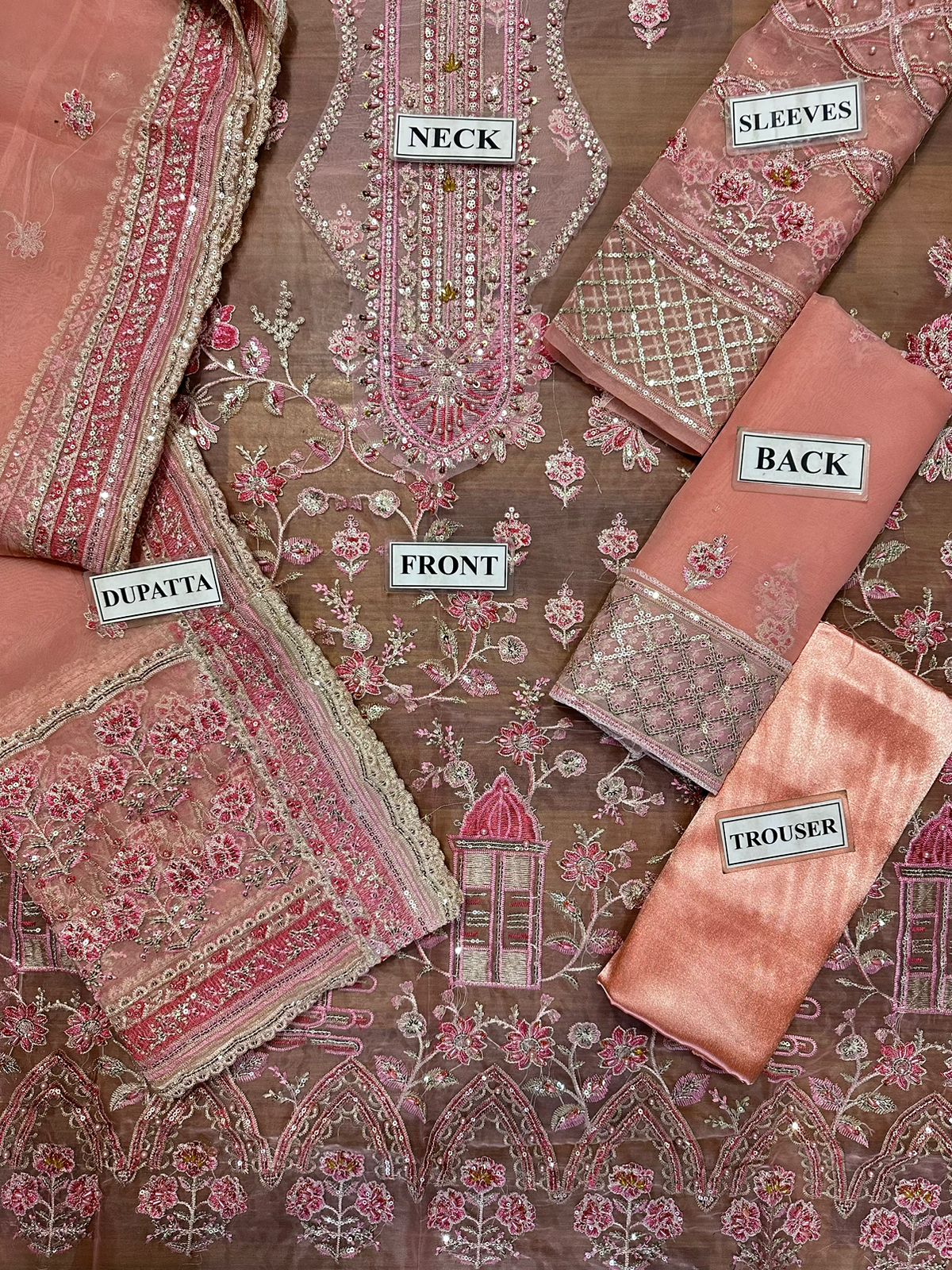 Akbar Aslam-Pink-Organza-Replica Zone