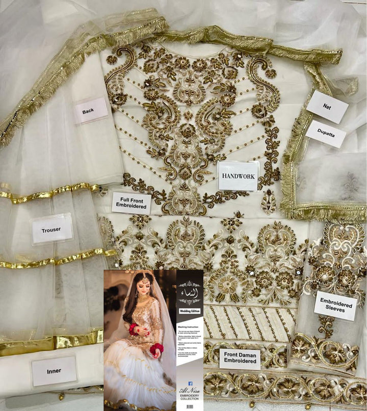 Ali Zeeshan Net Bridal Suit-Bridal Suits-Replica Zone