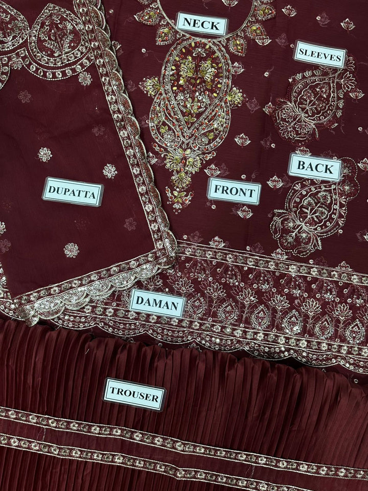 Alizeh Chiffon Bridal Suit-Bridal Suits-Replica Zone