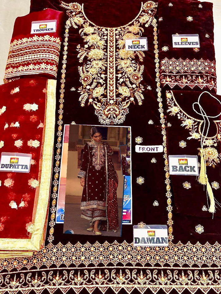 Anas Abrar Velvet Suit-Replica Suits-Replica Zone