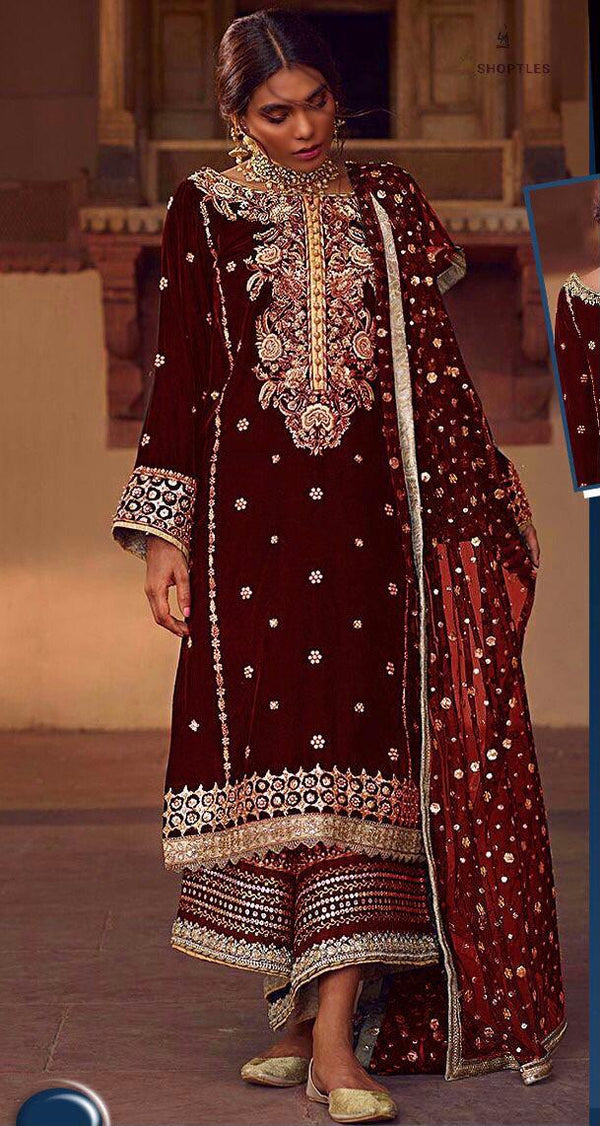 Anas Abrar Velvet Suit-Replica Suits-Replica Zone