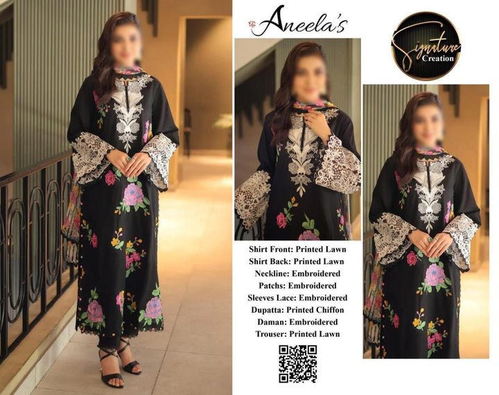 Aneelas Lawn Suit-Lawn Suits-Replica Zone