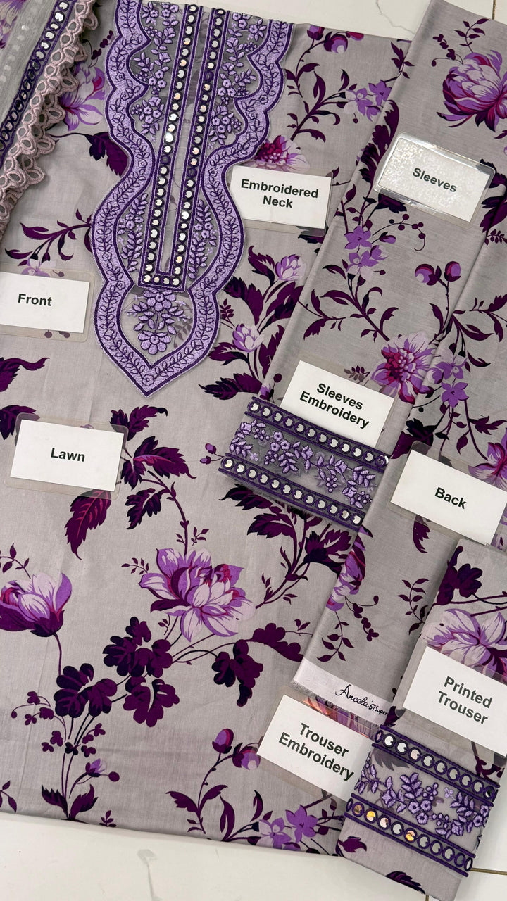 Aneela's Lawn Suit-Lawn Suits-Replica Zone