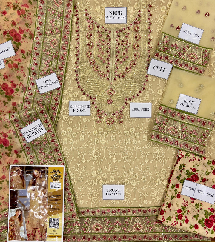 Aneelas Organza Suit-Replica Suits-Replica Zone