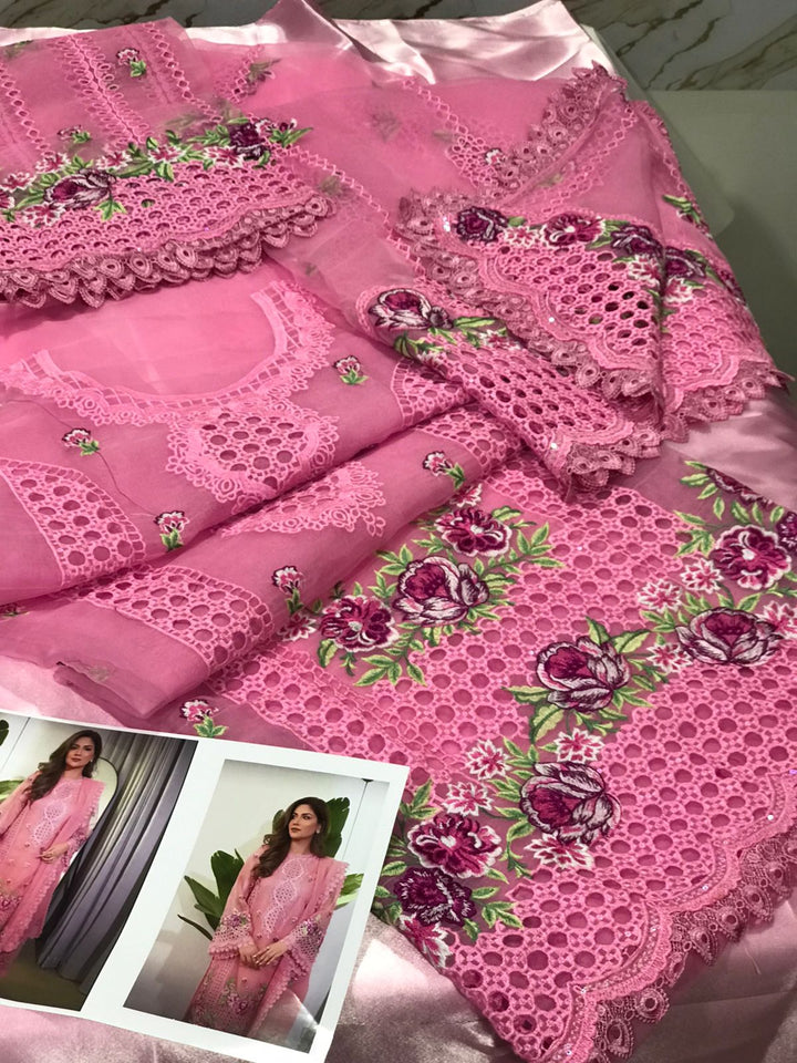 Aneela's Organza Suit-Replica Suits-Replica Zone