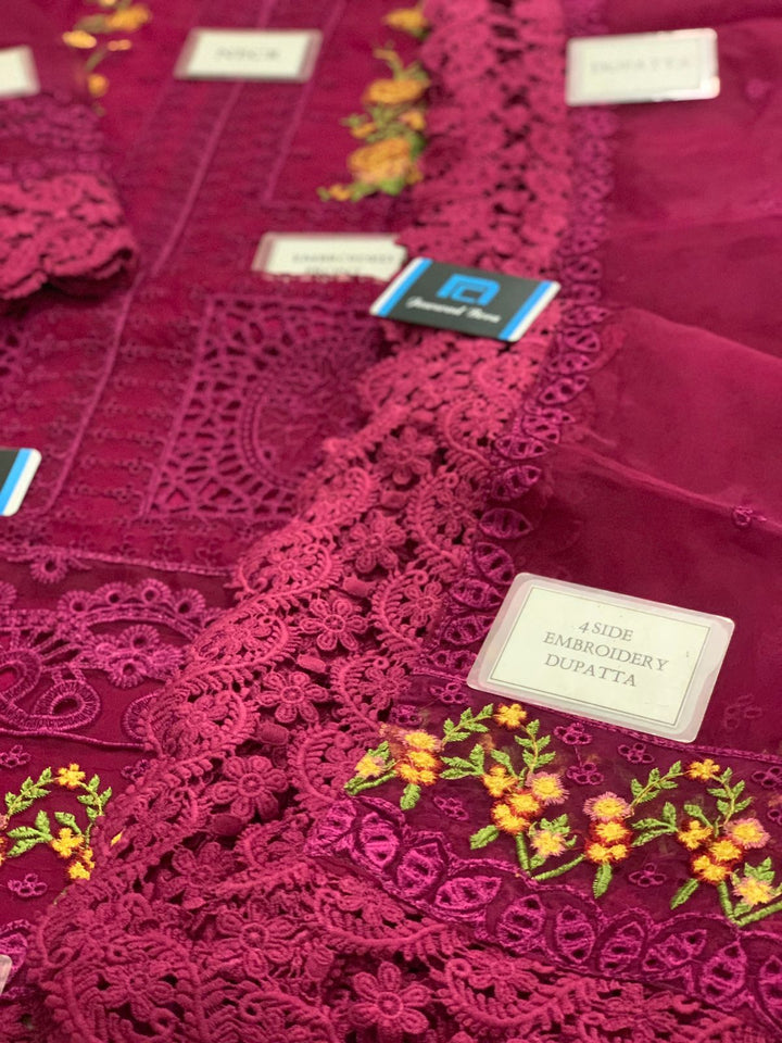 Aneela's Organza Suit-Replica Suits-Replica Zone